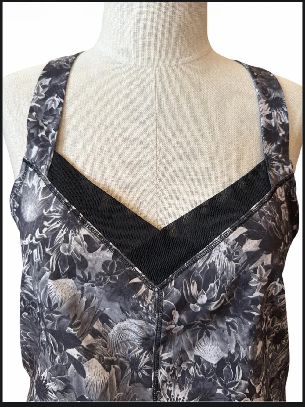 LULULEMON NWOT vintage black floral romper